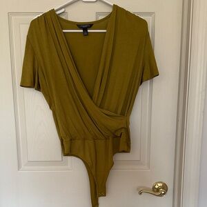 Banana Republic Olive Green Wrap Bodysuit